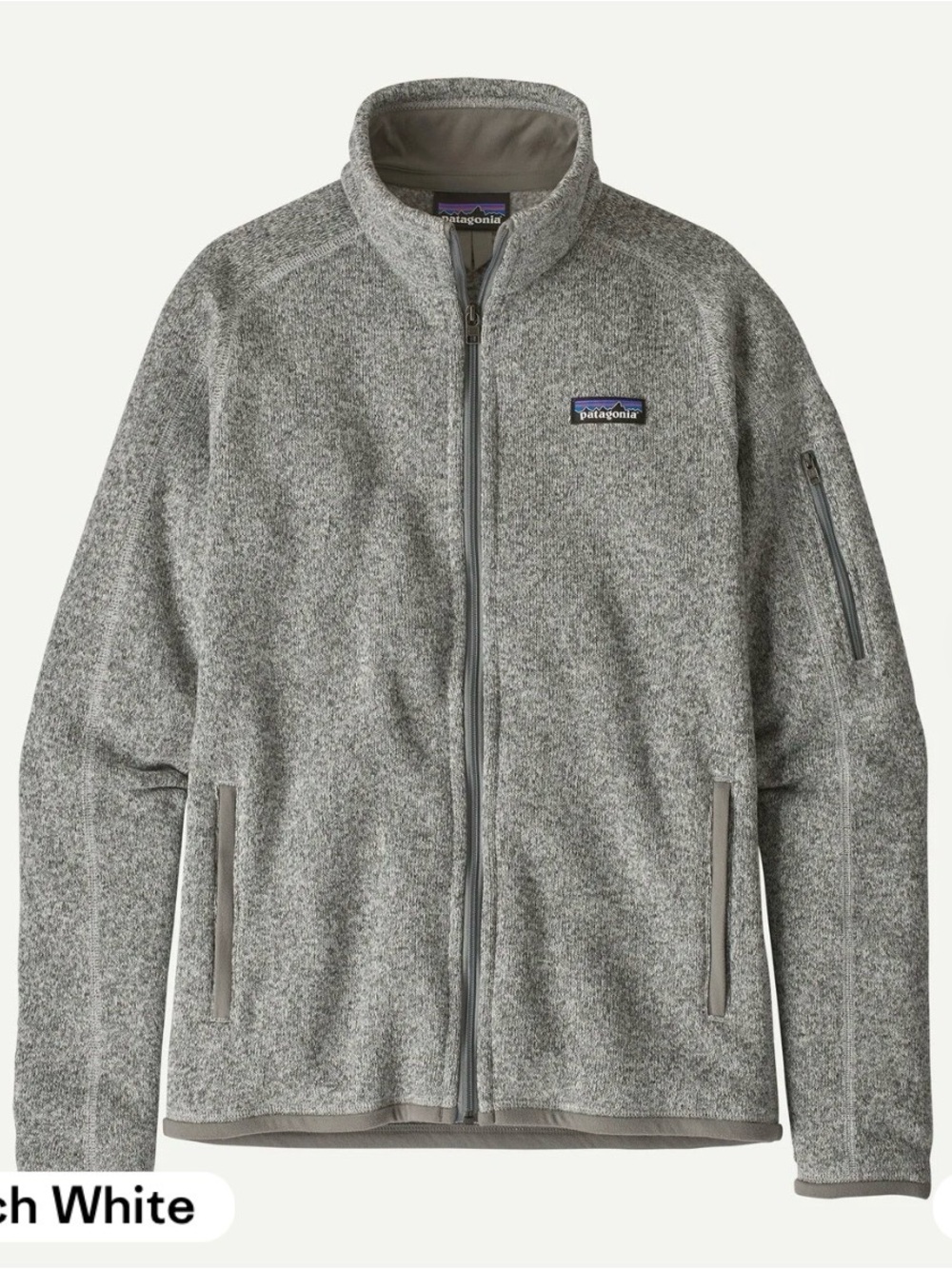 Patagonia Birch White Full-Zip Fleece Jacket